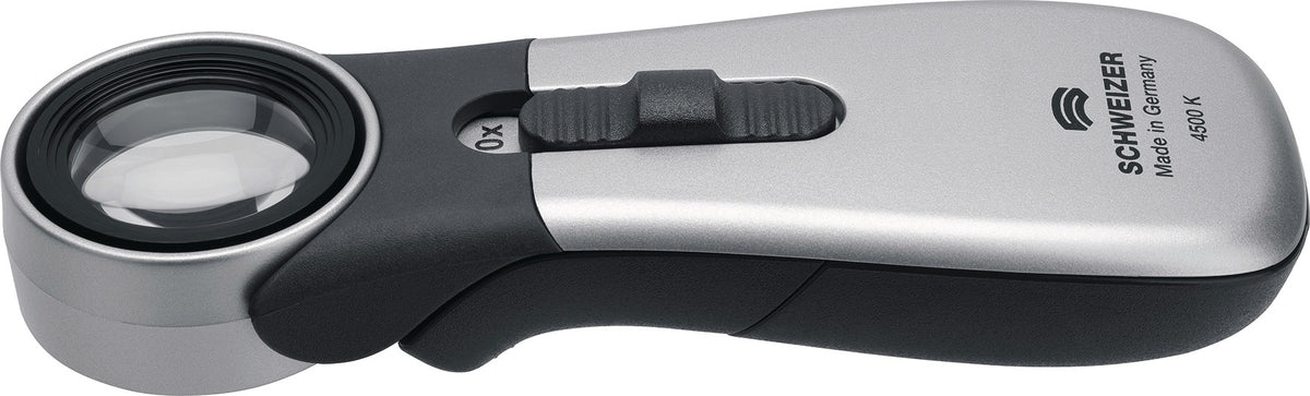 Handleuchtlupe Tech-Line CLASSIC 2x/4x LED von SCHWEIZER – Ergonomische Messlupe