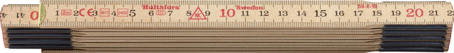 HULTAFORS Gliedermaßstab 59-2-10 – 2 m Schwedenmeter aus Glasbirke, mm/cm, EG III