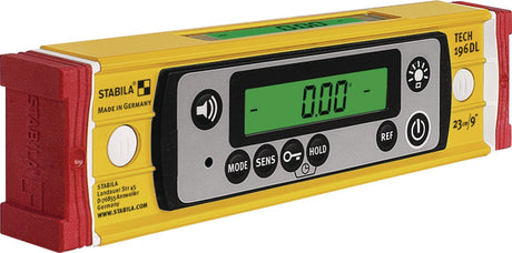 STABILA Elektronikwasserwaage TECH 196 DL 23 cm Aluminium gelb ± 0,5 mm/m