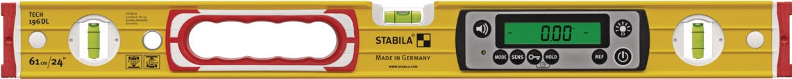 STABILA Elektronikwasserwaage TECH 196 DL 23 cm Aluminium gelb ± 0,5 mm/m