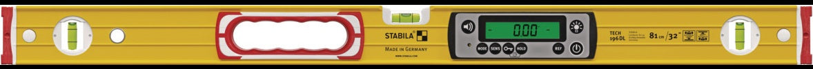 STABILA Elektronikwasserwaage TECH 196 DL 23 cm Aluminium gelb ± 0,5 mm/m