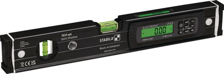 STABILA Elektronikwasserwaage TECH196 Dark Shadow 40 cm – Digital, beleuchtet, IP 65