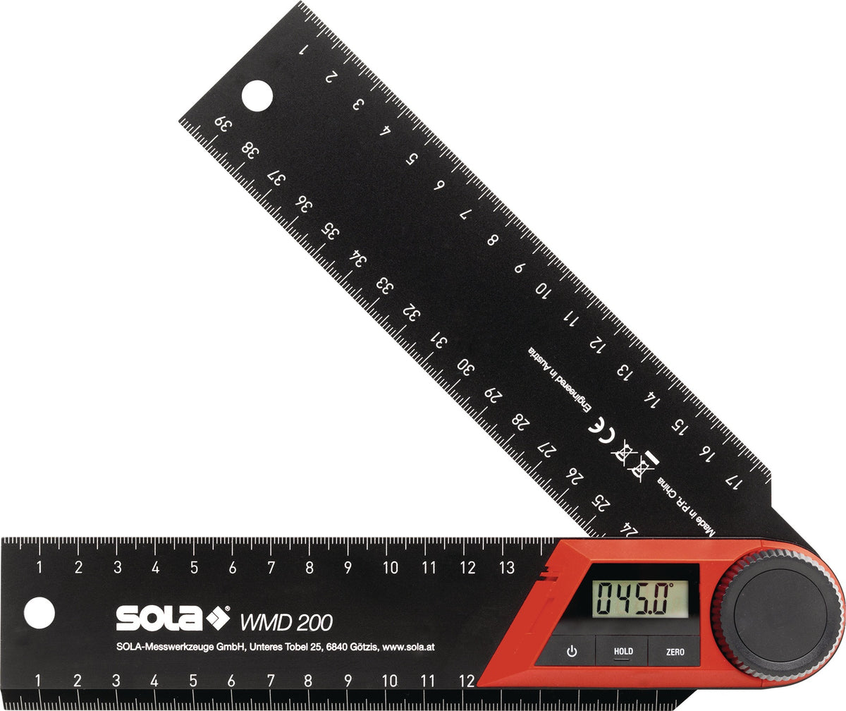 SOLA Winkelmesser WMD 200 mit 270° Messbereich und 230 mm Schenkellänge