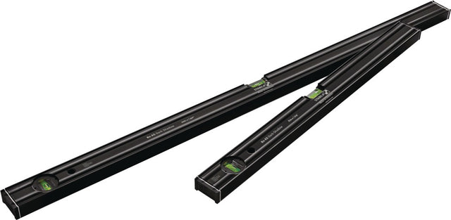 STABILA Wasserwaagenset 80 AS Dark Shadow 2-teilig – 60 cm & 100 cm, Alu-Rechteckprofil