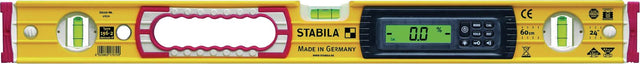 STABILA Elektronikwasserwaage TECH 196 electronic 40 cm Aluminium gelb – Digitalwasserwaage mit IP 65