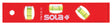 SOLA Torpedowasserwaage PTM 5 20 cm ABS Kunststoff rot mit Magnet – 1,50 mm/m Genauigkeit