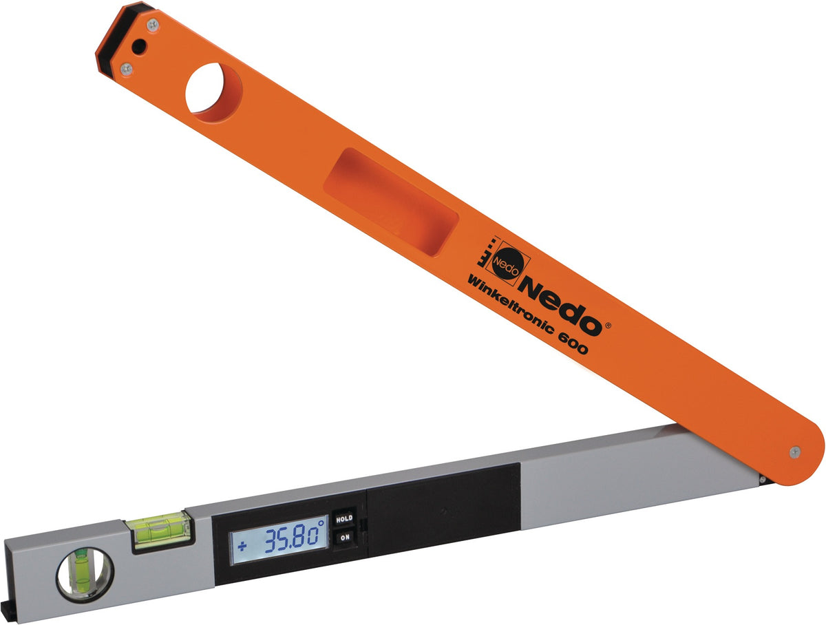 NEDO Winkeltronic Winkelmessgerät 0-355° 60 cm Schenkel – Digitaler Winkelmesser