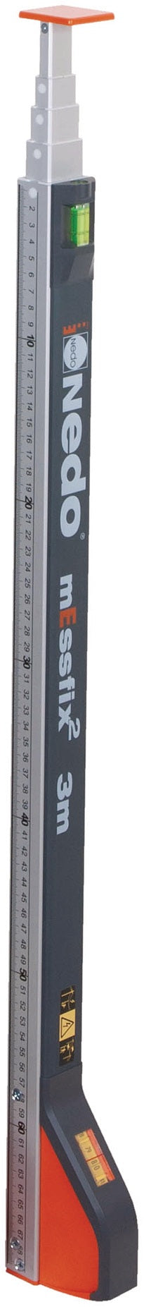 NEDO Teleskopmaßstab mEssfix 2 – 0,70 bis 3,00 m Messbereich, 1,3 kg