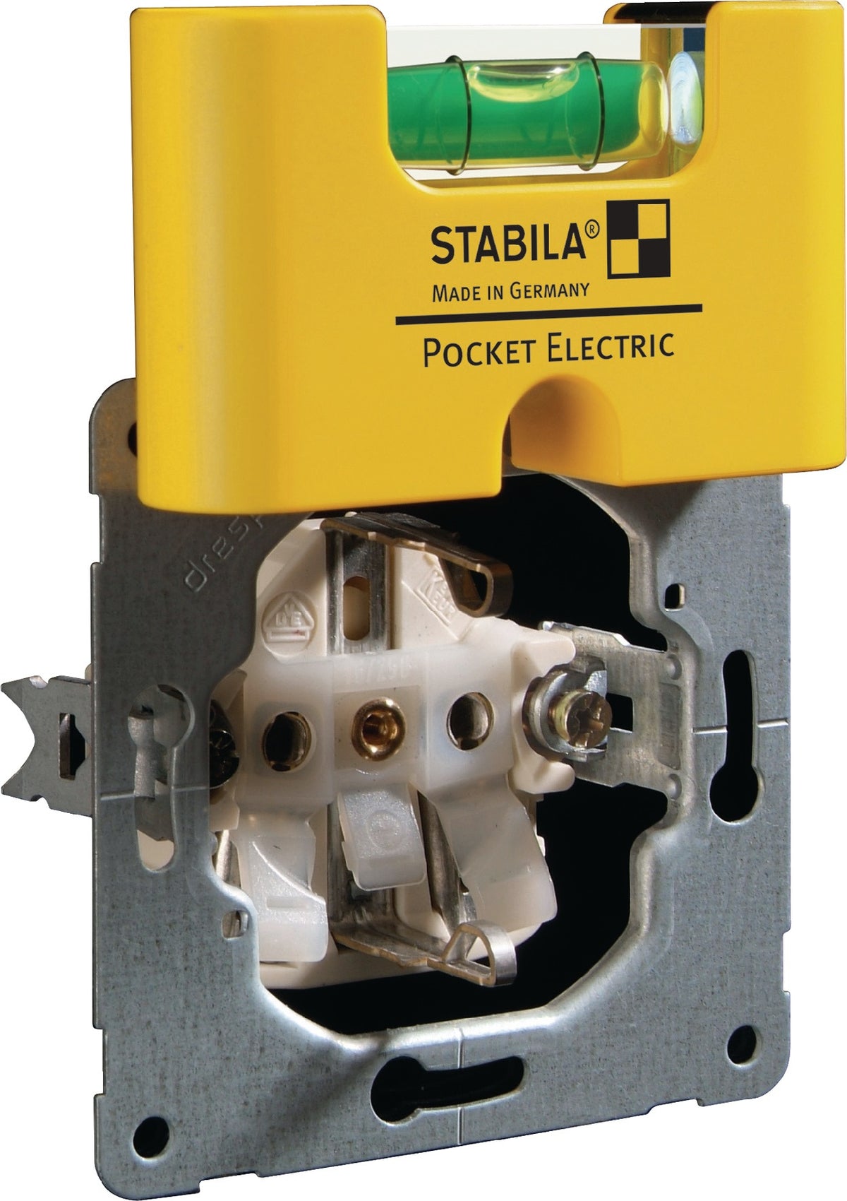 STABILA Wasserwaage Pocket Electric 7 cm – Elektriker-Mini-Wasserwaage mit Magnet