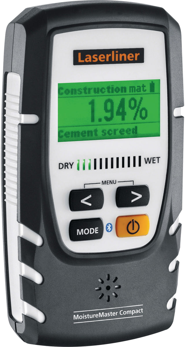 LASERLINER MoistureMaster Compact Plus Holz-/Baufeuchtemesser – Zerstörungsfreie Messung mit Bluetooth