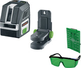 LASERLINER PocketCross-Laser 2G Kreuzlinienlaser – grünes Laserkreuz, 55 m, PocketWallHolder