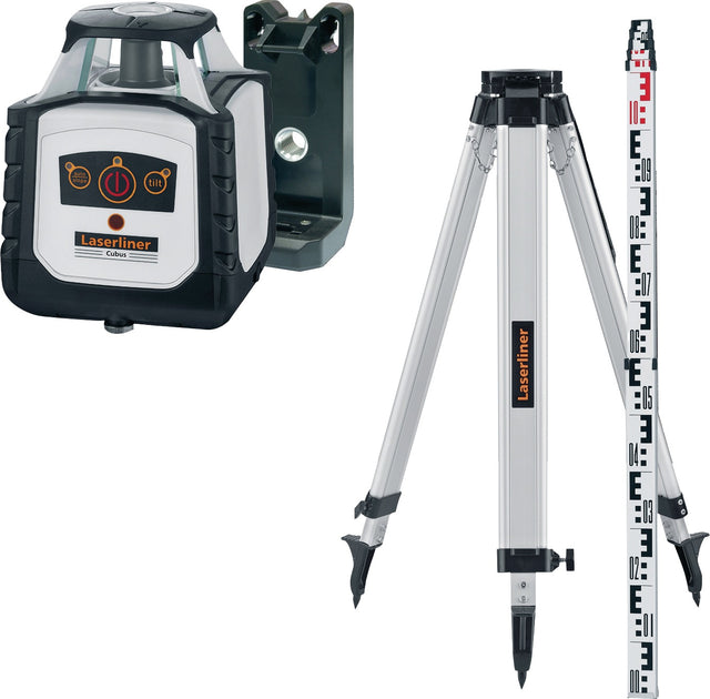 Rotationslaser Cubus 210 S max. 200 m ± 4° LASERLINER – Vollautomatisch mit Set
