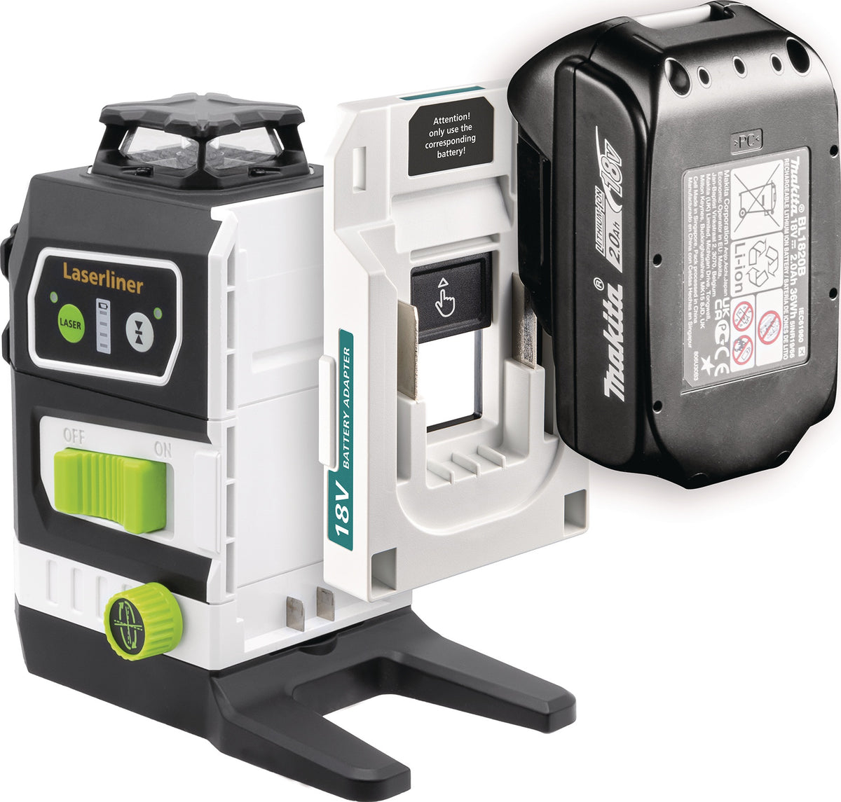 Akku-Adapter PowerAdapter Bosch Prof. von LASERLINER – 18V Kompatibilität