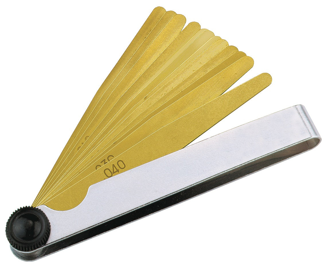 PROMAT Fühlerlehre Blatt-Stahl 0,05-0,5 mm, 8 Blatt, 100 mm Länge, konische Blättchen