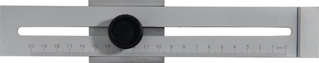 PROMAT Streichmaß 200 mm mit flachem Schieber INOX – rostfreier Stahl, gehärtete Anreißkanten