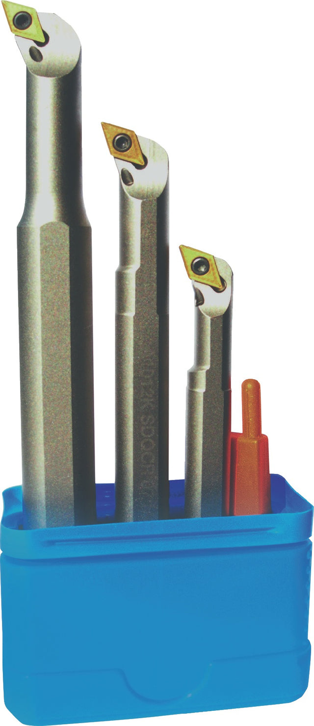 PROMAT Bohrstangenset SDQC-R 07 3-teilig mit Innenkühlung, vernickelt, rechts