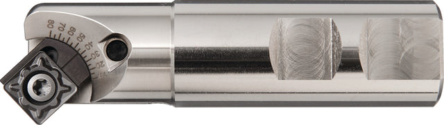 PROMAT Fasenfräser Ø31 mm Schaft-Ø20 mm vernickelt – verstellbar 10°–80° mit Innenkühlung