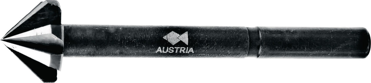 FISCH-TOOLS Versenker Type 060A Ø10 mm, 90° mit 7 Schneiden, zyl. Schaft Ø8 mm, Länge 90 mm