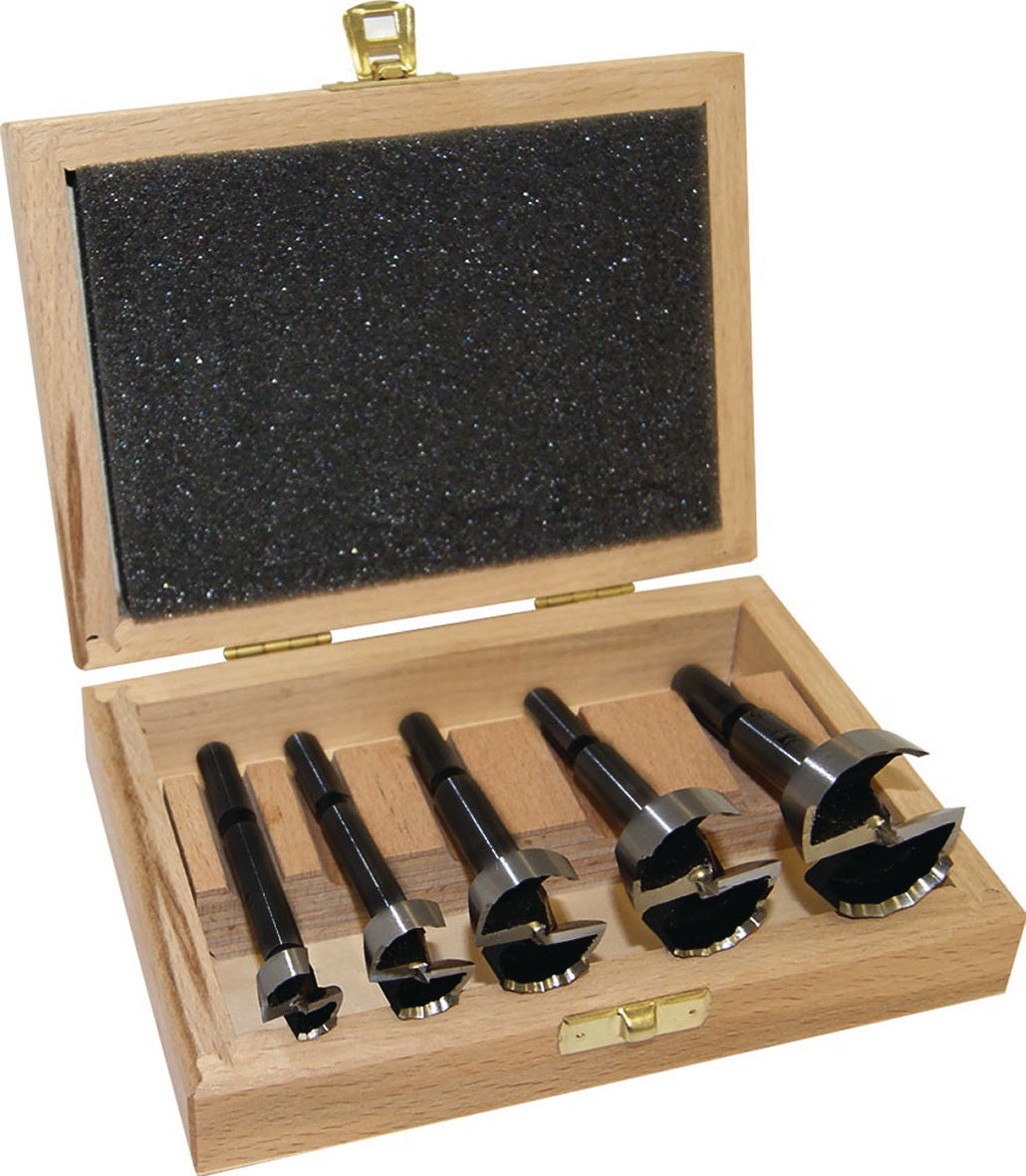 FISCH-TOOLS Forstnerbohrersatz Type 0317 5-teilig Ø 15-35 mm WAVE CUTTER BLACK in Holzkassette