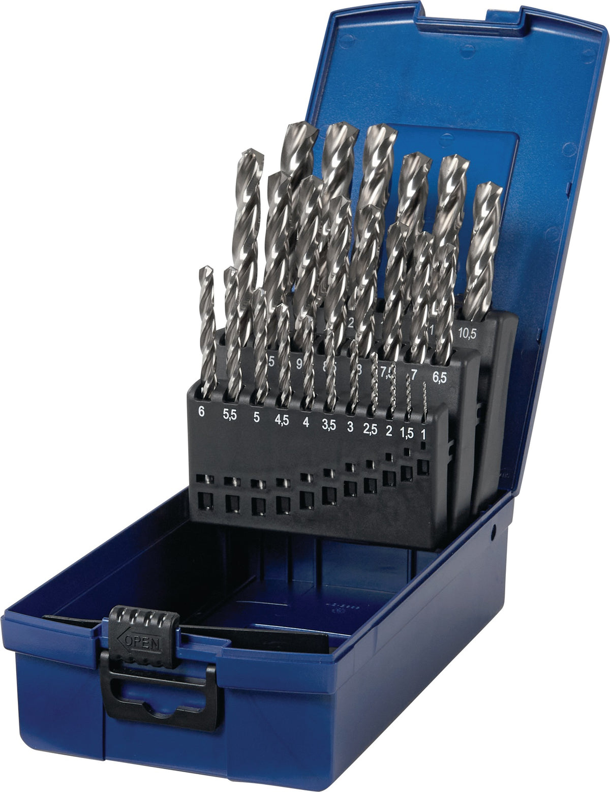 PROMAT Spiralbohrersatz DIN 338 Typ N Z3 HSS-Co5 1-10 mm 19-teilig