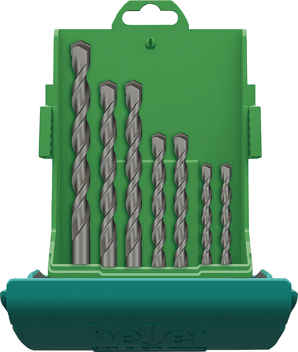HELLER Beton- und Steinbohrer-Satz ISO5468, 5-teilig, Ø 4-10 mm, Hartmetall, Twinmax-G2