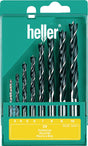 HELLER Holzspiralbohrersatz 8-teilig CV-Stahl Ø 3–10 mm für Akku-Bohrmaschinen