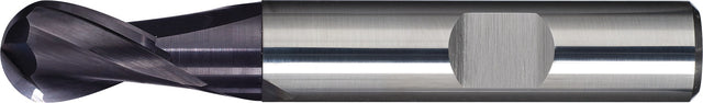 PROMAT Vollradiusfräser VHM TiAlN 3 mm Ø, 2 Schneiden, kurz – für Stahl, Edelstahl & NE-Metalle