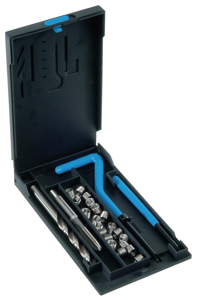 V-COIL Gewindereparatursatz M10x1 mm DIN 8140 mit 15 Gewindeeinsätzen aus rostfreiem Stahl