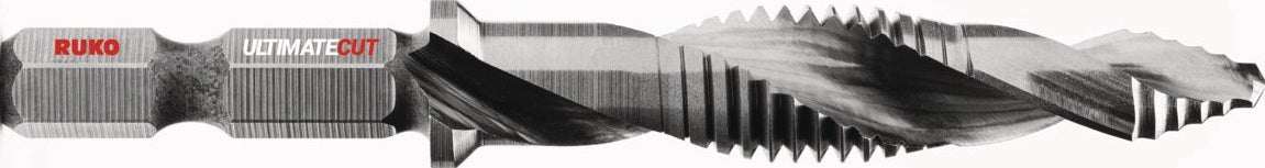 RUKO Kombigewindebohrer-Bit ULTIMATECUT M3 HSS mit FLOWSTEP®-Spitze und Sechskantschaft