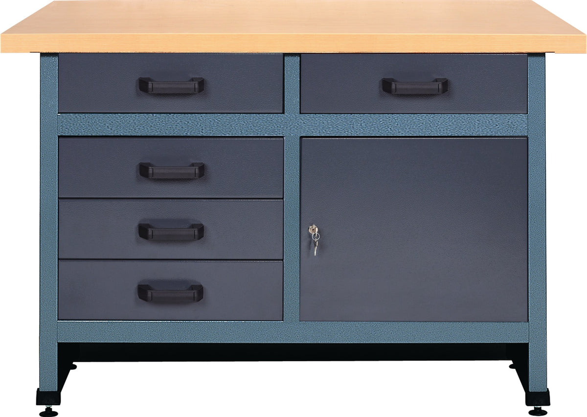 Friedrich Küpper Werkbank 1200x600x840 mm mit 5 Schubladen und Unterschrank