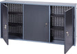 Friedrich Küpper Werkzeugschrank 1200x600x200 mm, 3 Türen, 3 Lochrückwände, silber/anthrazit