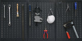 Küpper Lochwand-Set 1200 x 600 mm mit 12 Standardhaken – Stahlblech, Pulverbeschichtet, Anthrazit