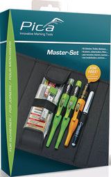 PICA Bau-/Tieflochmarker Master-Set Schreiner sortiert – Profi-Markierset für Holz & Bau