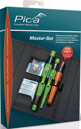 PICA Bau-/Tieflochmarker Master-Set Schreiner sortiert – Profi-Markierset für Holz & Bau