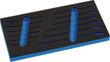PROMAT Werkzeugmodul Leereinlage 1/3-Modul für Ringmaulschlüssel SW 6-22 mm, 12-teilig