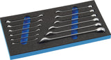PROMAT Werkzeugmodul Leereinlage 1/3-Modul für Ringmaulschlüssel SW 6-22 mm, 12-teilig
