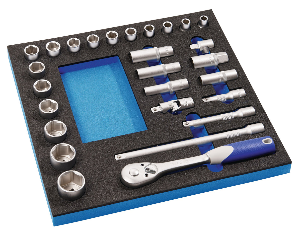 PROMAT Werkzeugmodul 27-teilig Steckschlüsselsatz 1/2" 2/3-Modul