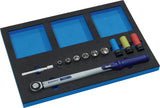 PROMAT Werkzeugmodul 12-tlg. 3/3-Modul – Radmontageset mit Drehmomentschlüssel 40-220 Nm