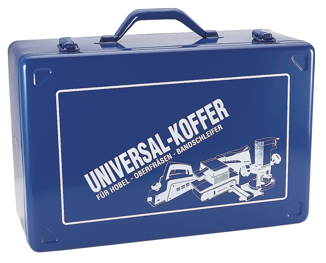 Intertech Werkzeugmaschinenkoffer aus Stahlblech mit Schaumstoffeinlage, 390x240x112 mm, blau