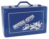 Intertech Werkzeugmaschinenkoffer aus Stahlblech mit Schaumstoffeinlage, 390x240x112 mm, blau