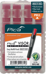 PICA Minenset Visor permanent 4x weiß wasserfest – Ersatzminen für Industriemarker