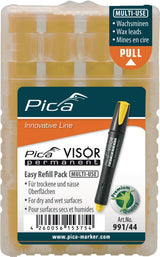 PICA Minenset Visor permanent 4x weiß wasserfest – Ersatzminen für Industriemarker