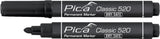 PICA Permanentmarker Classic schwarz mit Rundspitze 1-4 mm – 10 Stück
