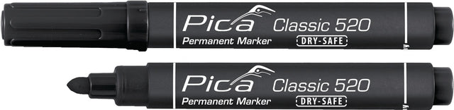 PICA Permanentmarker Classic schwarz mit Rundspitze 1-4 mm – 10 Stück