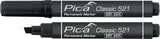 PICA Permanentmarker Classic schwarz mit Rundspitze 1-4 mm – 10 Stück