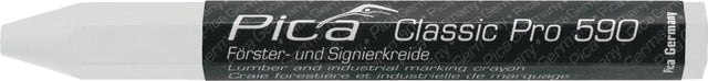 PICA Förster-/Signierkreide Classic PRO 590 weiß, 6-eckig, Ø 12 mm, 12 Stück/Schachtel