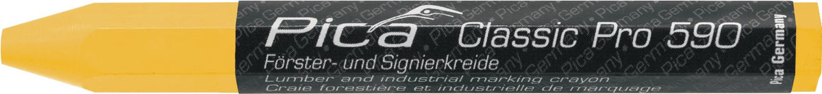 PICA Förster-/Signierkreide Classic PRO 590 weiß, 6-eckig, Ø 12 mm, 12 Stück/Schachtel