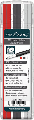 je 4x graphit, weiß, rot, / BIG Dry 6045 / graphit, weiß, rot
