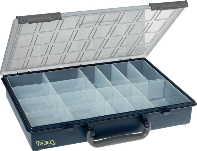 RAACO Sortimentskasten 17 Fächer 338x261x57 mm aus schlagfestem Polypropylen