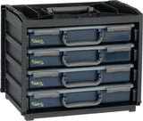RAACO Sortimentskastentresor B376xT310xH265mm aus Polypropylen mit 4 Fächern